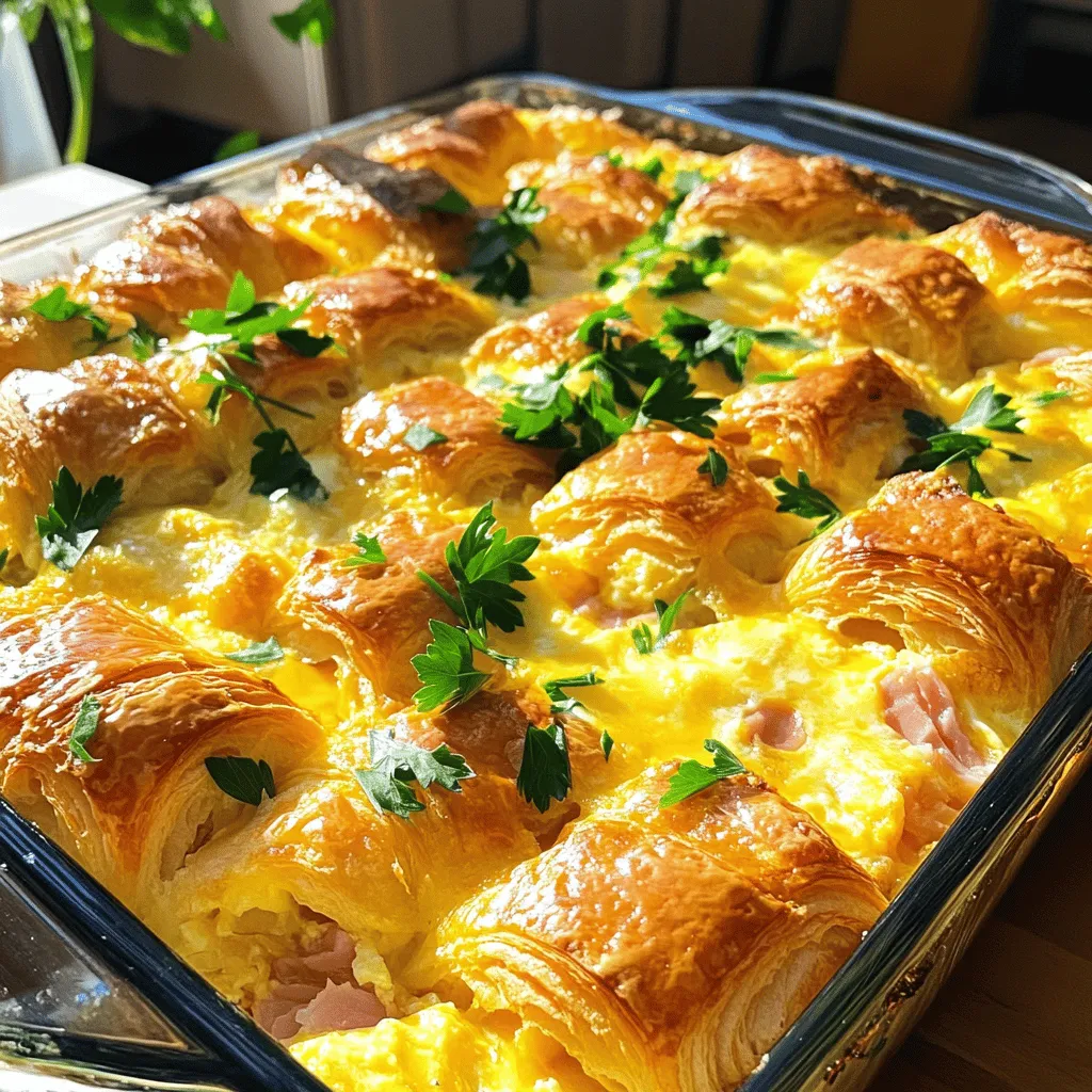 Overnight Croissant Breakfast Casserole Einfache Idee
