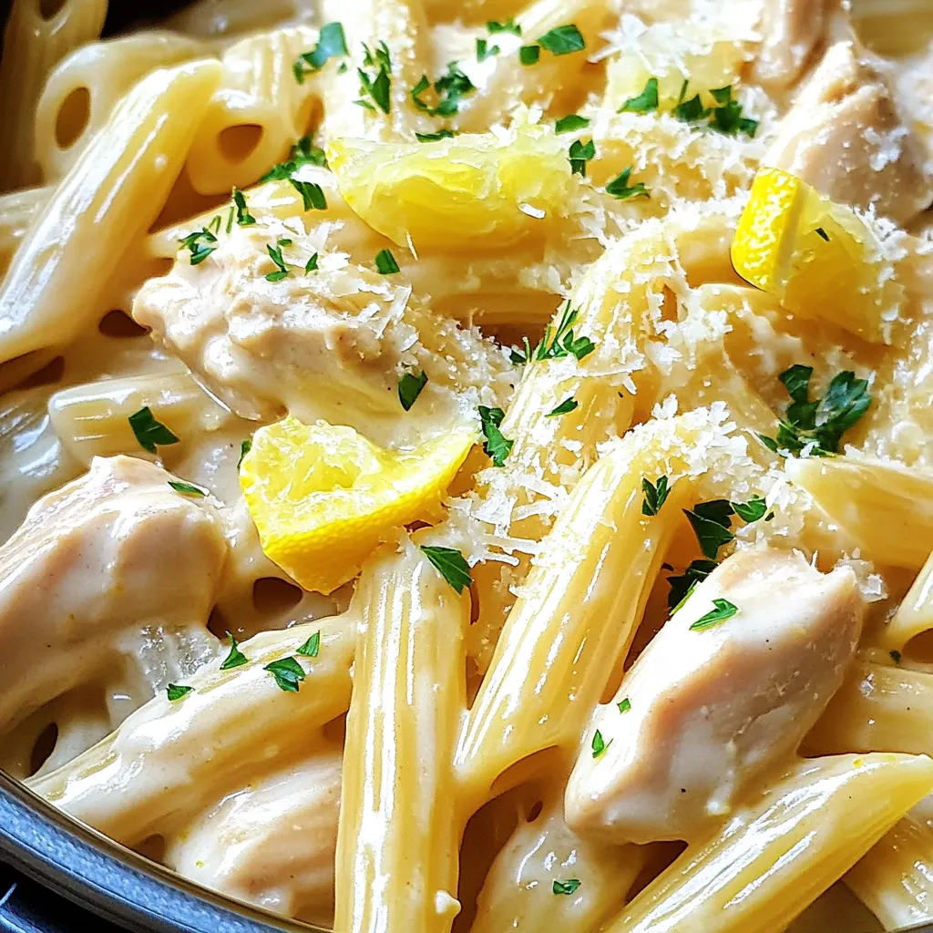Cremige Zitronen-Hühnchen-Pasta im Instant Pot