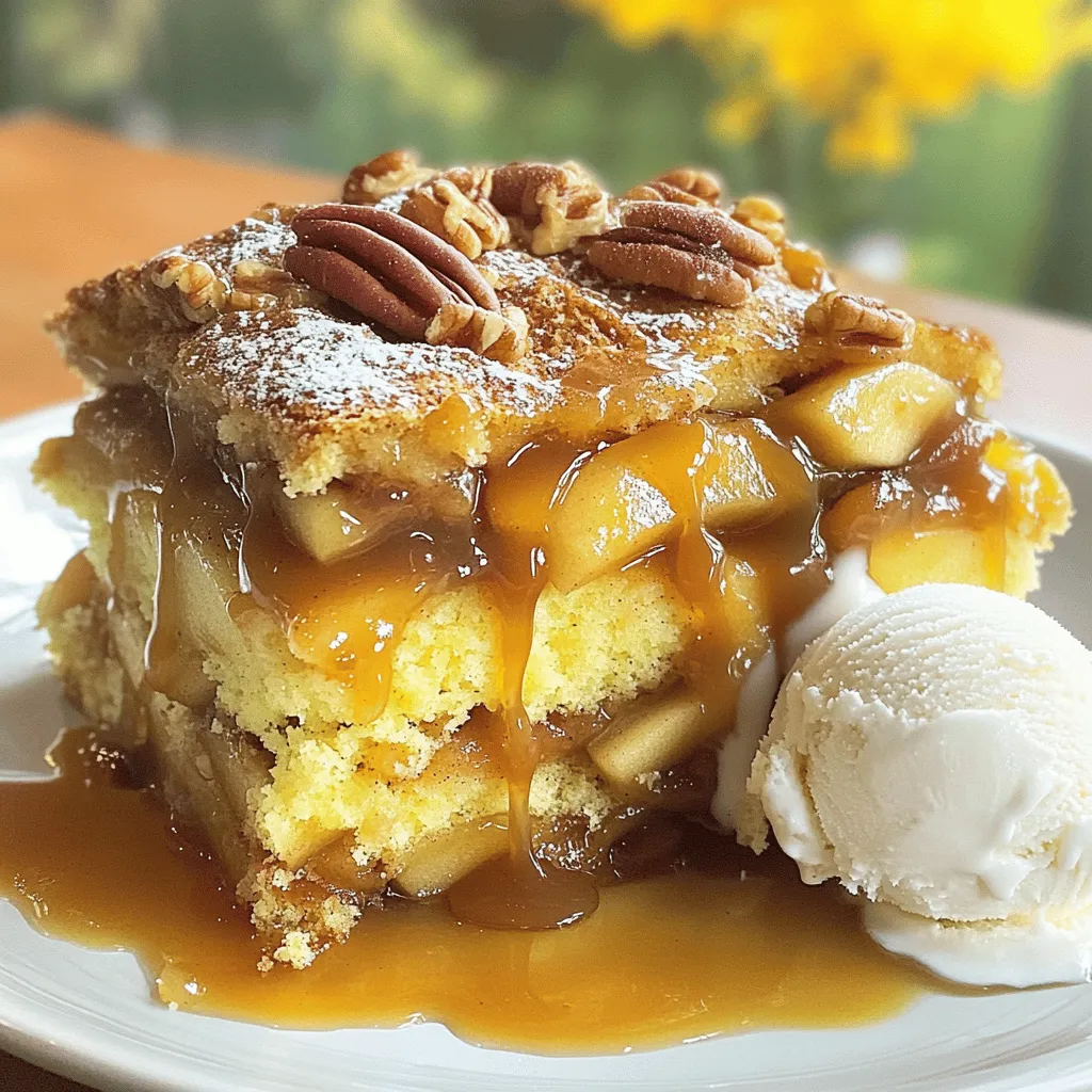 Karamellisierte Apfel Dump Cake Einfaches Rezept