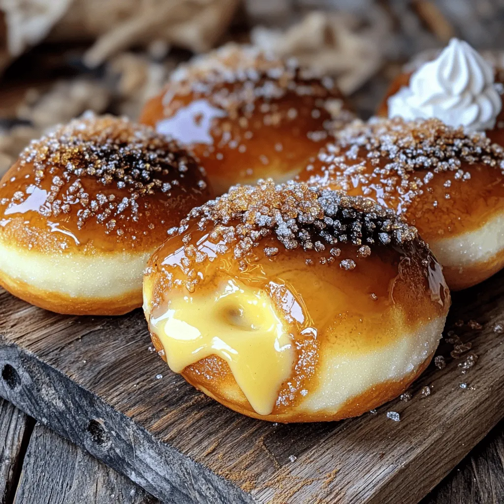 Für die Crème Brûlée Donuts braucht man eine einfache Mischung. Diese Basiszutaten sind: