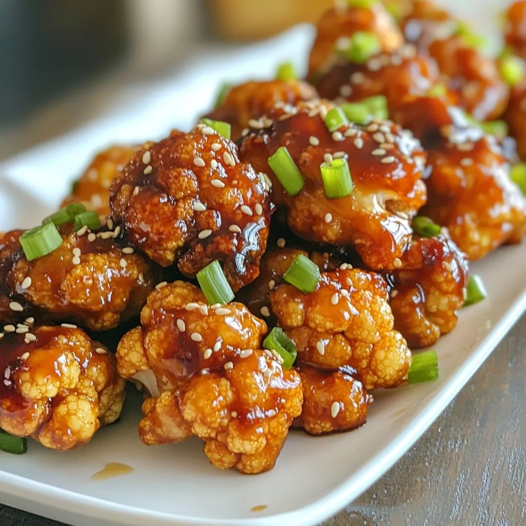 Teriyaki Glazed Cauliflower Wings Zart und Knusprig