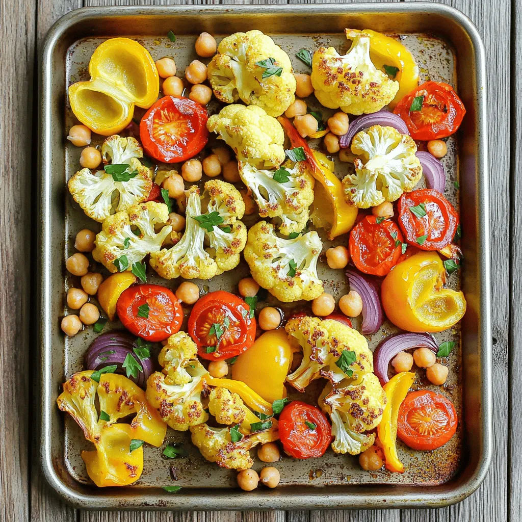 Crispy Cauliflower Sheet Pan Dinner Gesund und Einfach