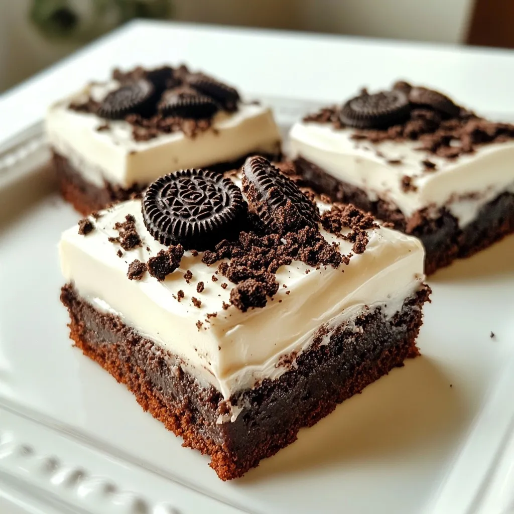Oreo Frosted Brownies Einfach und Lecker Rezept