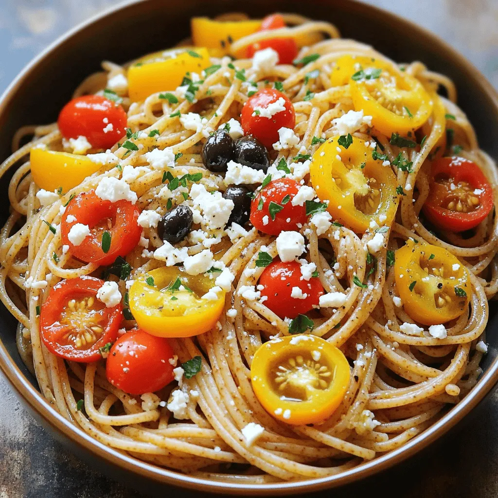 Für gesunde griechische Spaghetti benötigen Sie frische und nahrhafte Zutaten. Hier sind die Hauptzutaten: