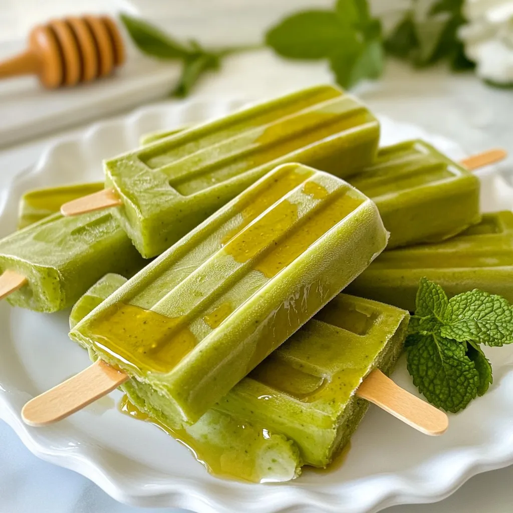 Matcha Latte Popsicles Leckerer Genuss für den Sommer