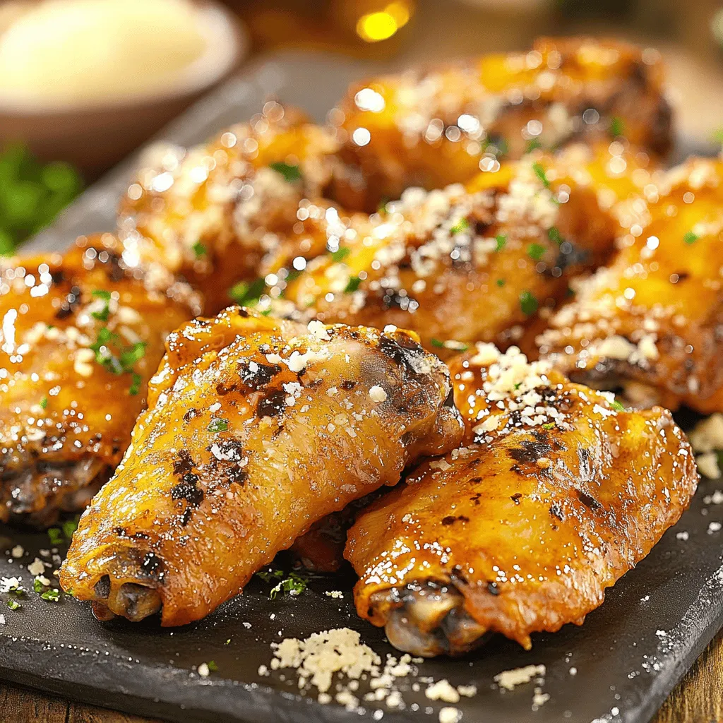 Um Hot Truffle Garlic Parm Wings zuzubereiten, brauchst du frische Zutaten. Du benötigst 1 kg Hähnchenflügel, 4 Esslöffel Olivenöl, 5 große Knoblauchzehen, 2 Teelöffel Trüffelöl und 60 g frisch geriebenen Parmesan. Außerdem kommen 1 Teelöffel Paprikapulver, 1 Teelöffel Cayennepfeffer, 1 Teelöffel Salz und 1/2 Teelöffel schwarzen Pfeffer dazu. Frischer Schnittlauch dient später zur Garnierung.