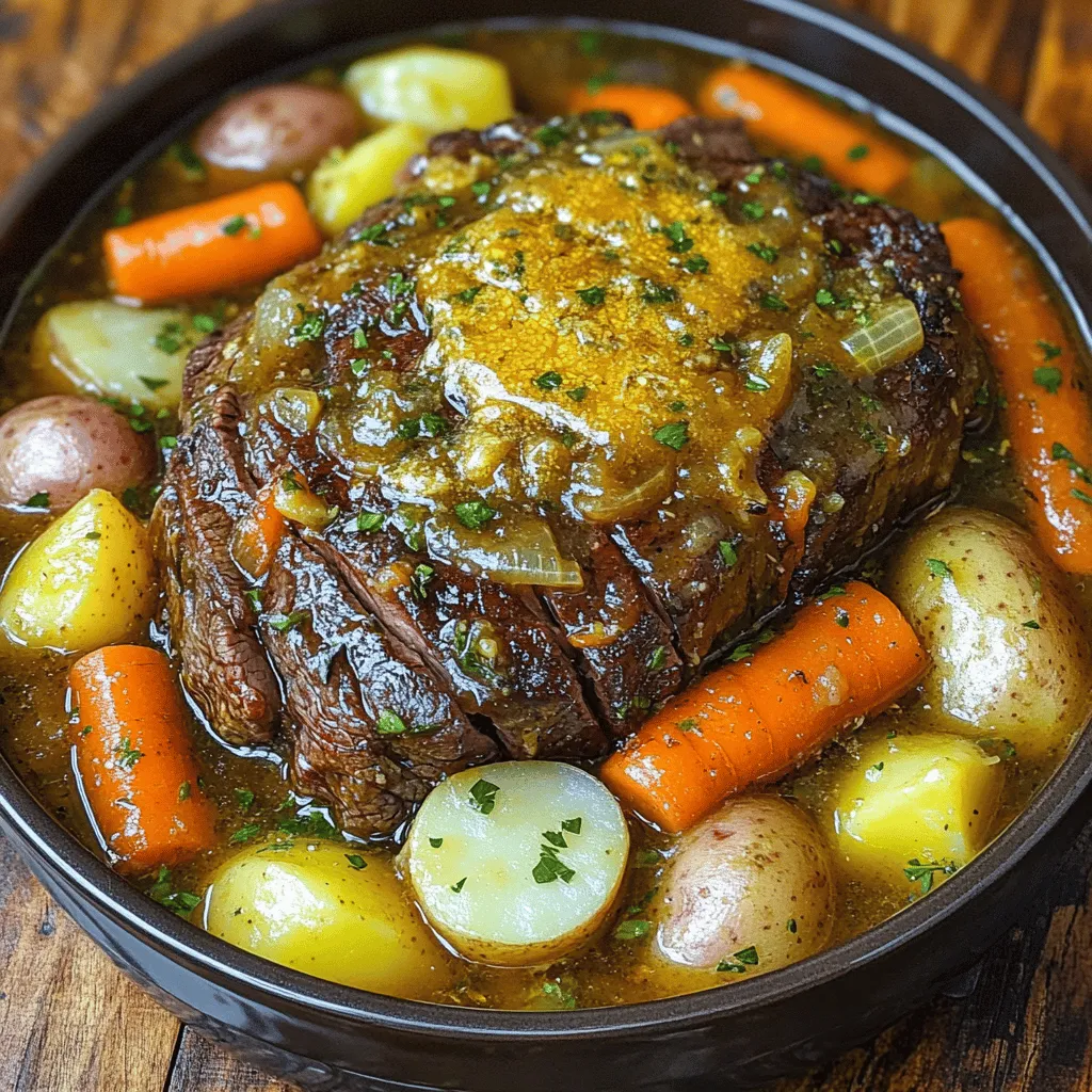 Slow Cooker Garlic Butter Beef Roast Einfache Anleitung