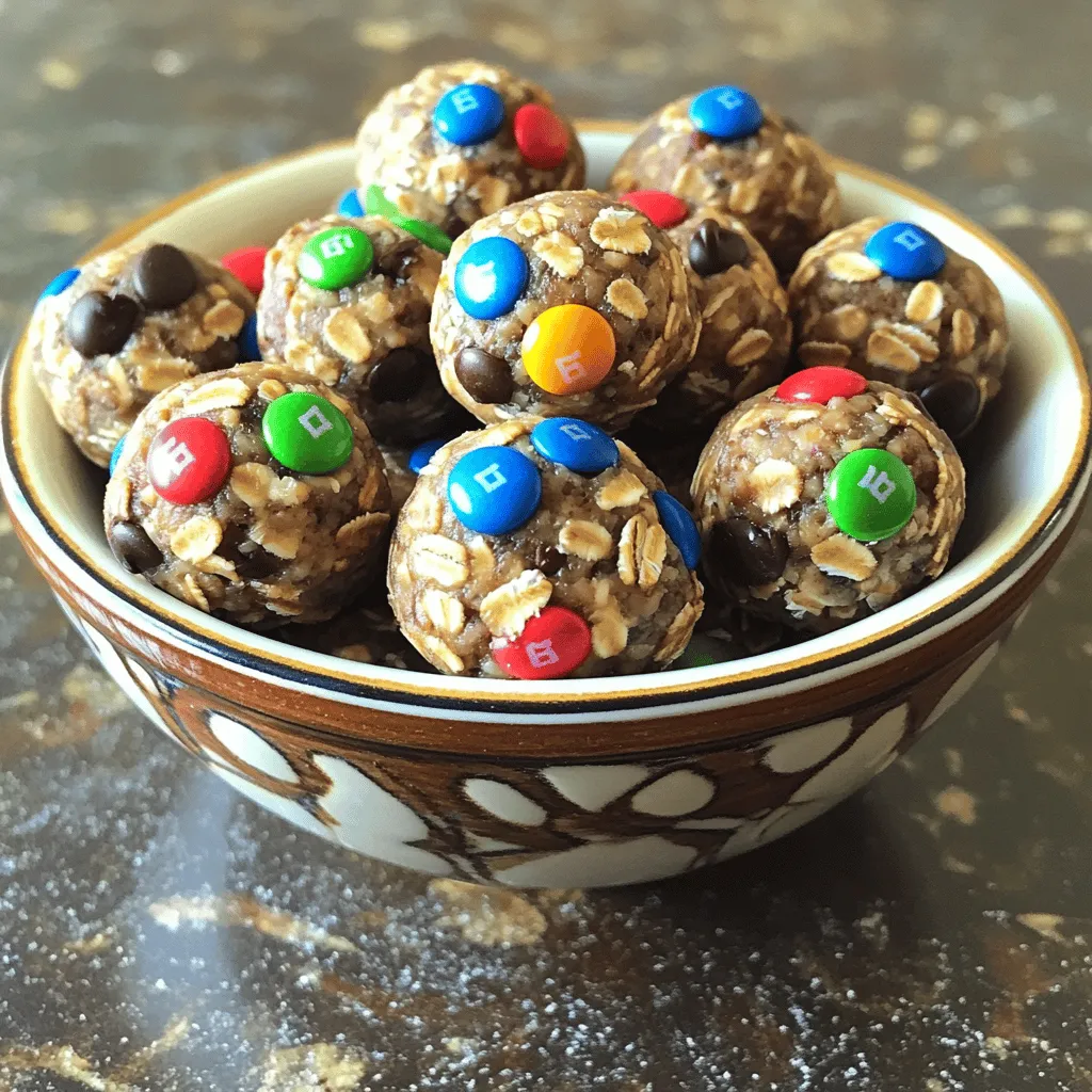 Monster Cookie Protein Balls knusprig und nährstoffreich