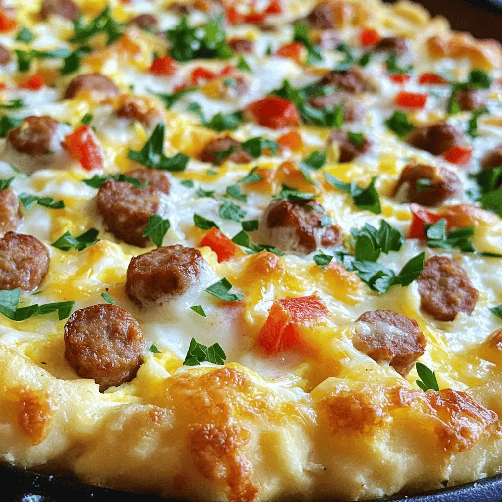 Für den Overnight Sausage und Egg Casserole benötigst du folgende Zutaten: