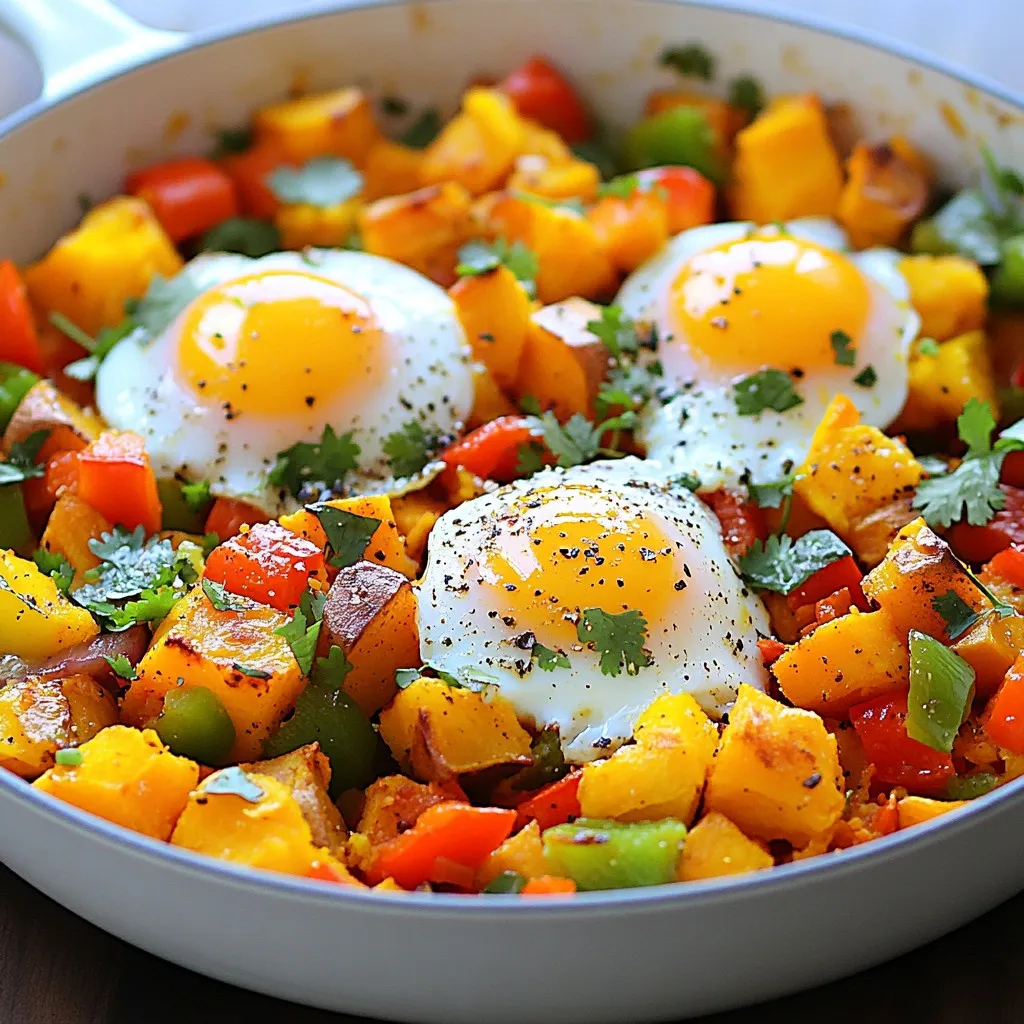 Süßkartoffel Frühstücks-Hash Einfaches und leckeres Gericht
