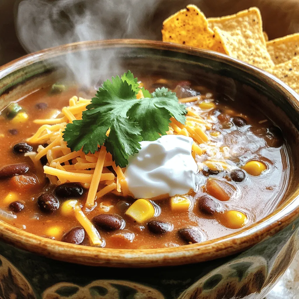 Einfache One-Pot Taco Soup Schnelle und leckere Mahlzeit
