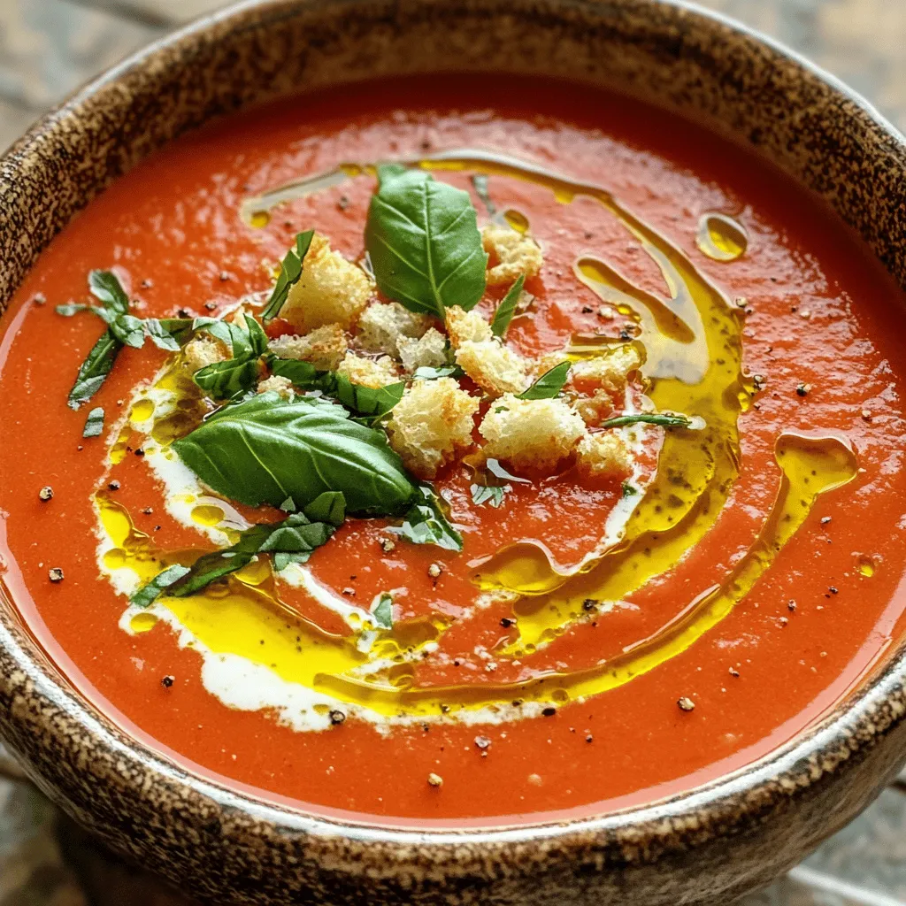 Cremige Tomaten-Basilikum-Suppe Einfach Zubereiten
