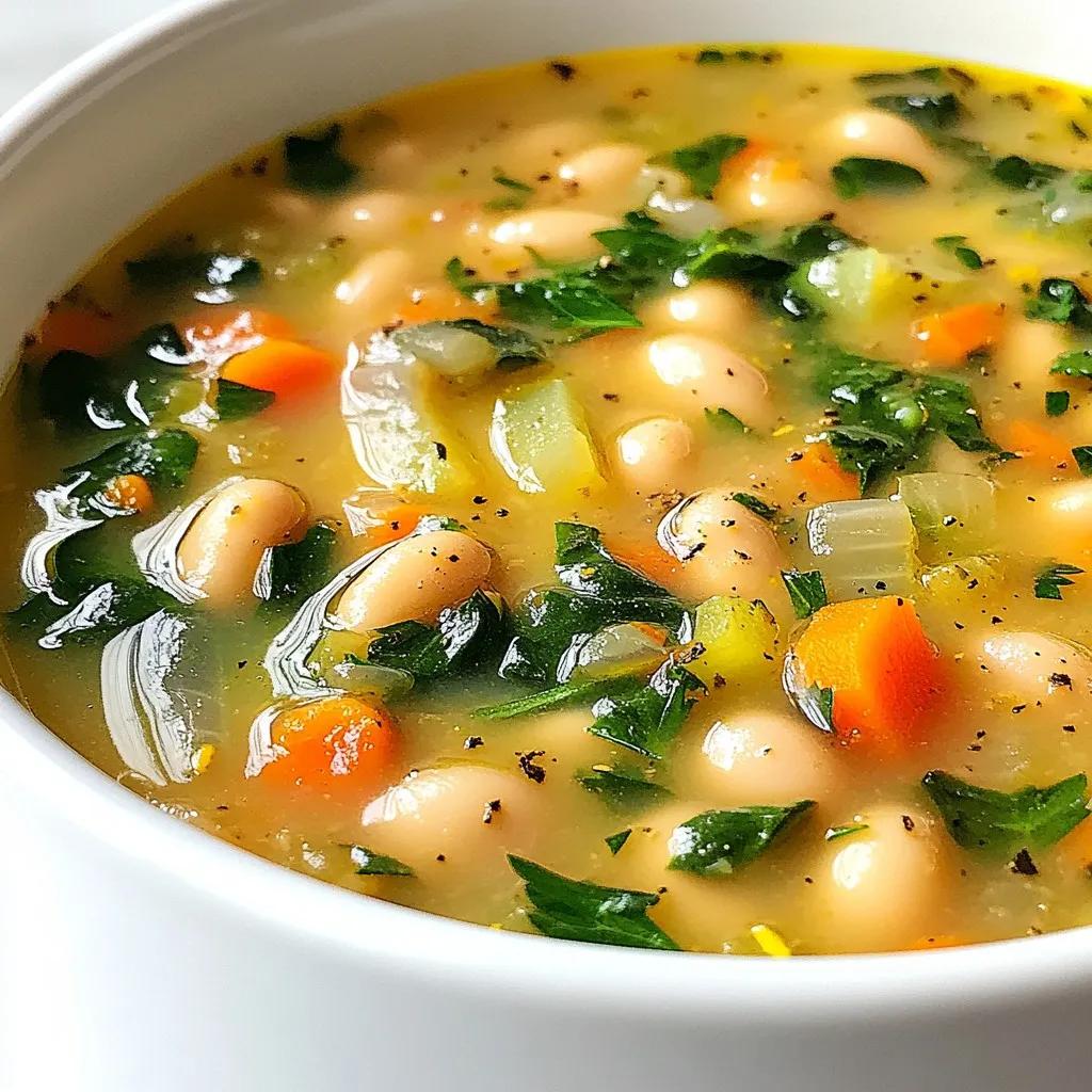 Tuscan White Bean Soup Einfache und leckere Mahlzeit