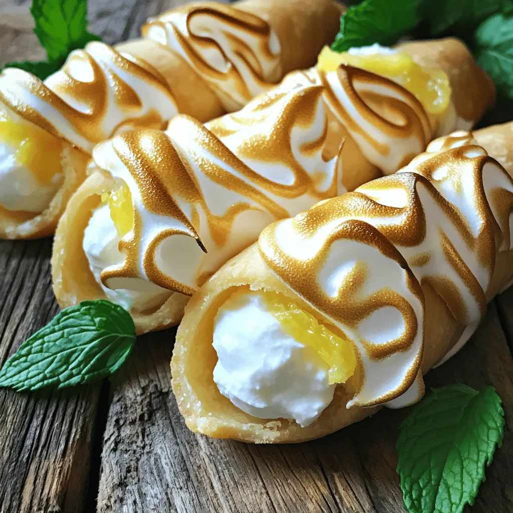 Lemon Meringue Pie Cannolis Frisch und Köstlich