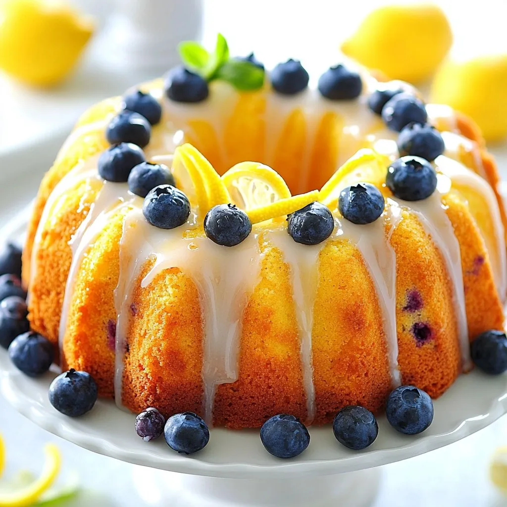 Lemon Blueberry Pound Cake Frisch und Einfach Zubereiten