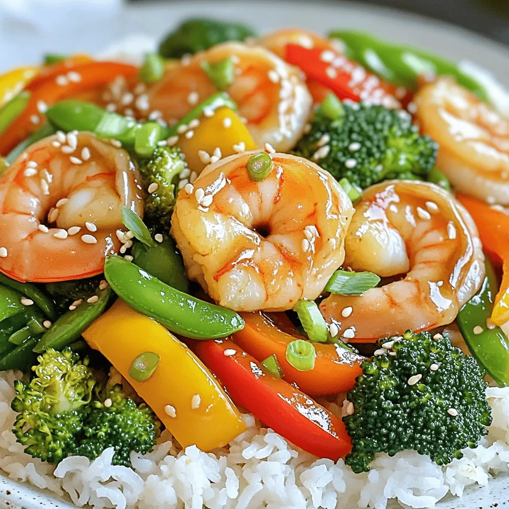 Knoblauch-Sesam-Garnelen-Pfanne Schnelle und Einfache