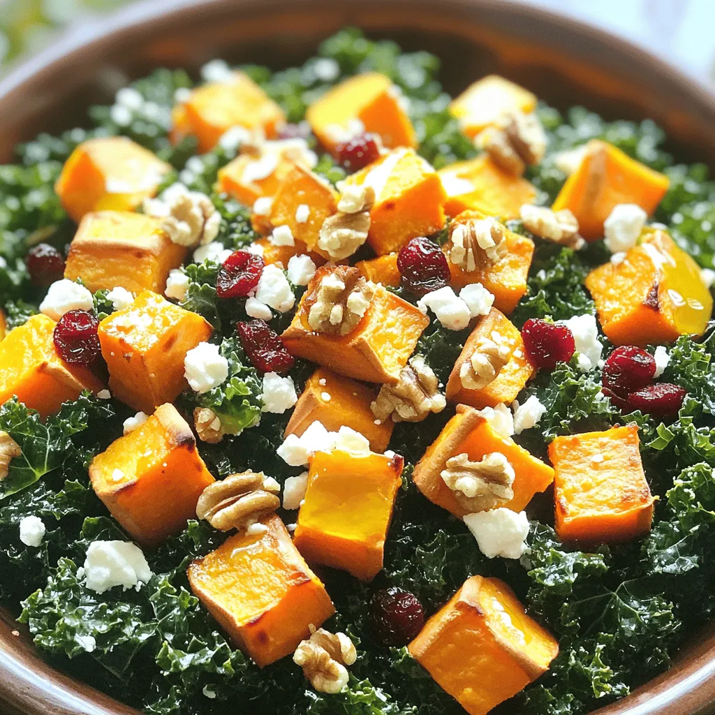 Süßkartoffel und Grünkohl Salat Nährstoffreiches Gericht