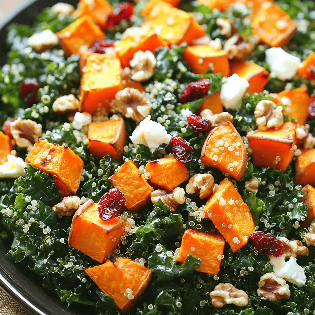 Süßkartoffel-Kale-Erntesalat mit Röstaromen