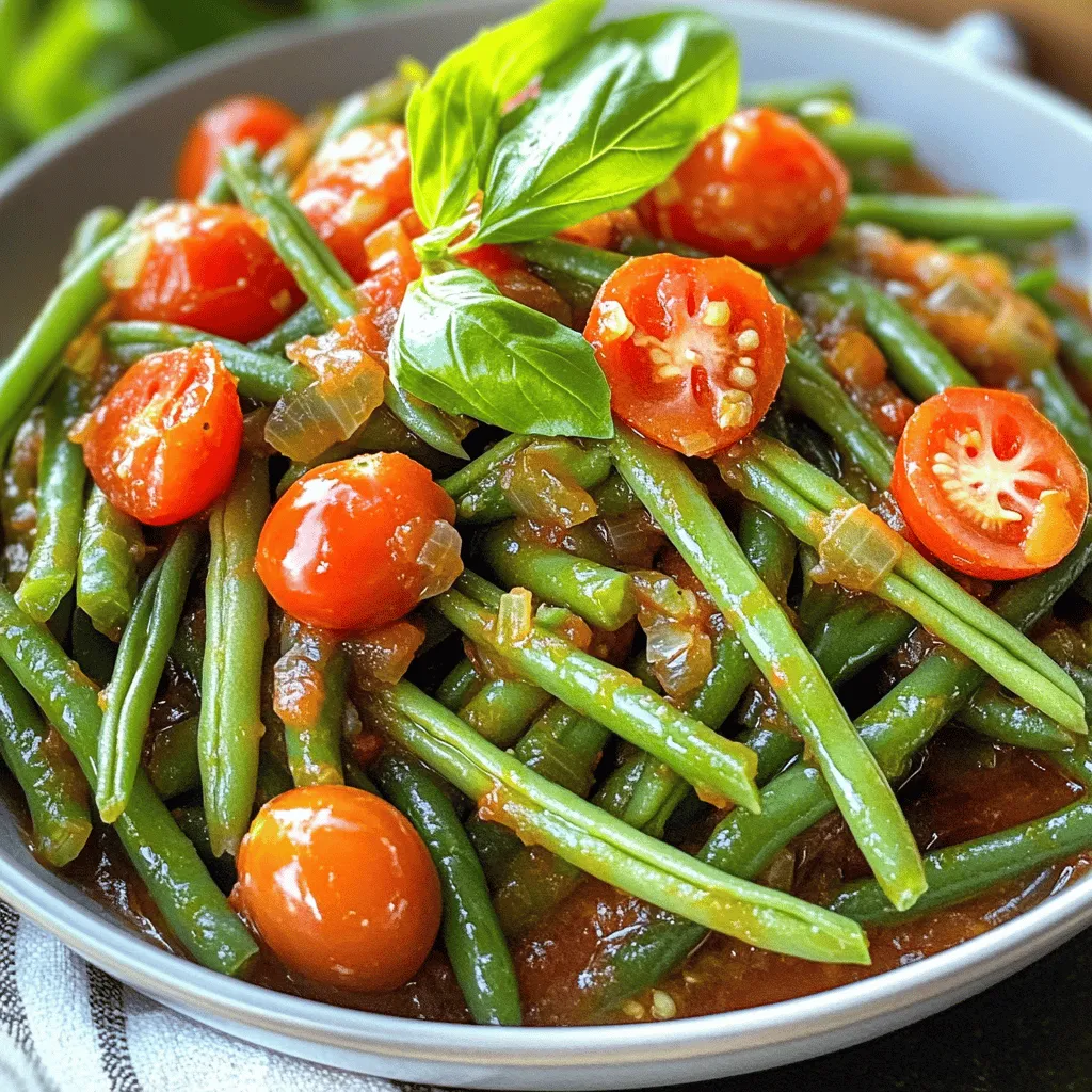 Grüne Bohnen in Tomatensauce leckeres Rezept für Anfänger
