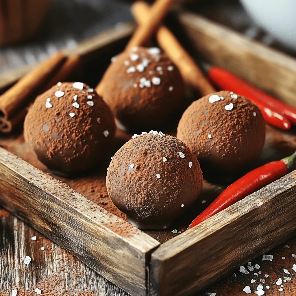 Um köstliche Mayan Chocolate Truffles zu machen, brauchen wir folgende Zutaten:
