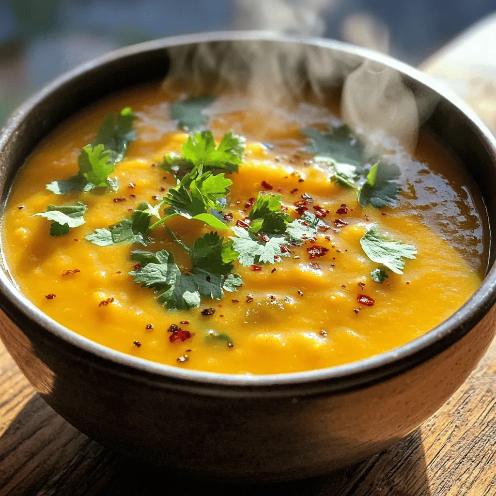 Spicy Ginger Sweet Potato Soup Kräftiger Genuss