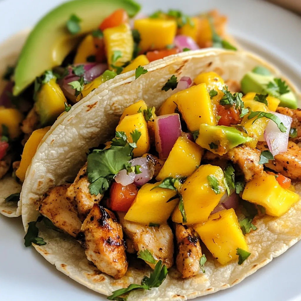 Spicy Mango Chicken Tacos Einfach und Lecker Genießen