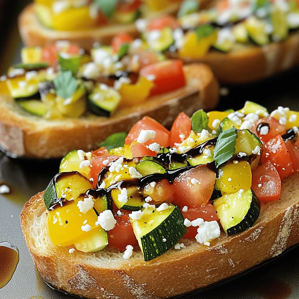 Tomato and Zucchini Bruschetta Frisch und Einfach Genießen