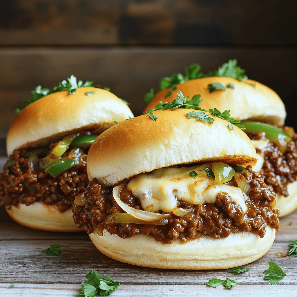 Philly Cheesesteak Sloppy Joes Herzhaftes Rezept