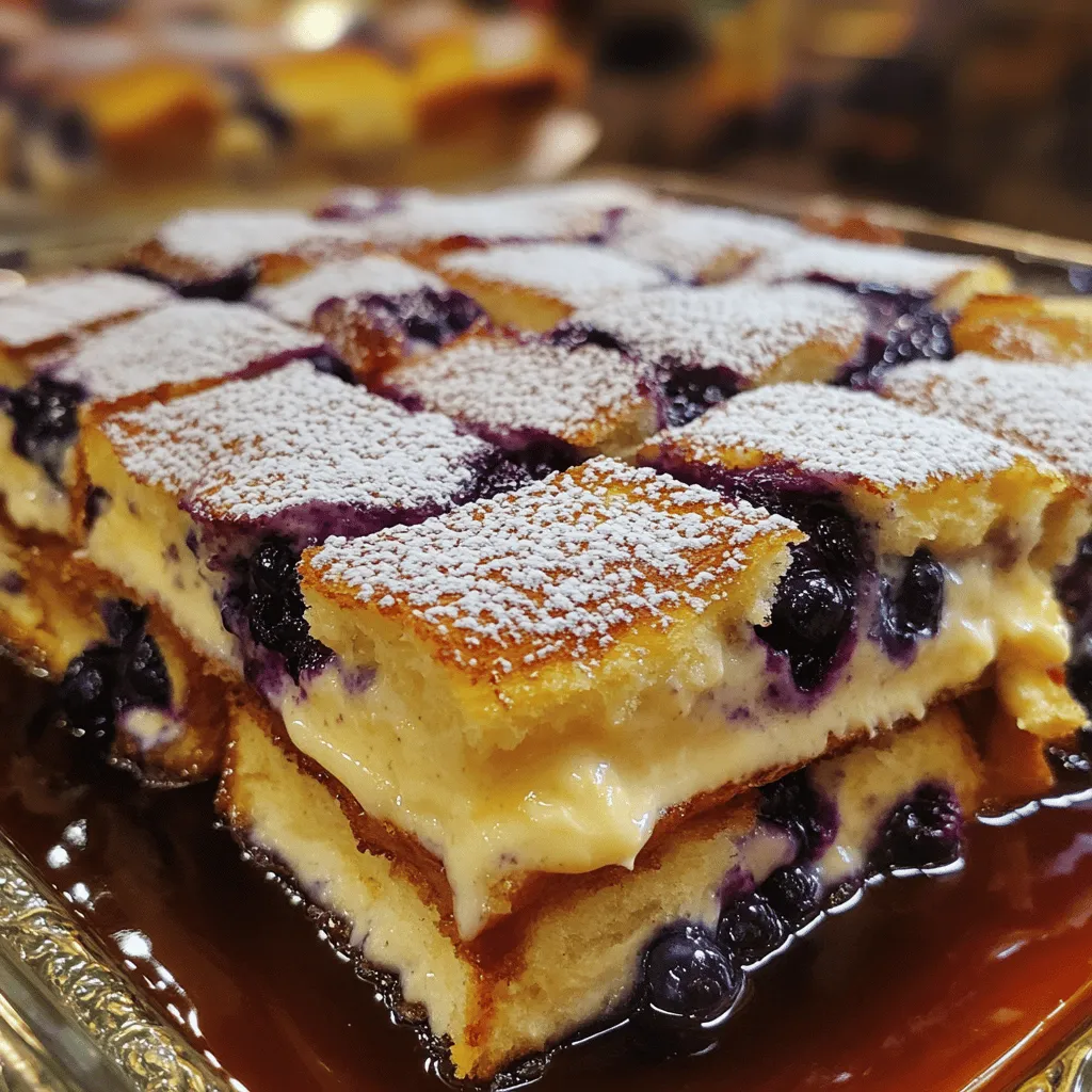 Blaubeer-Käsekuchen-Toastauflauf Einfaches Rezept