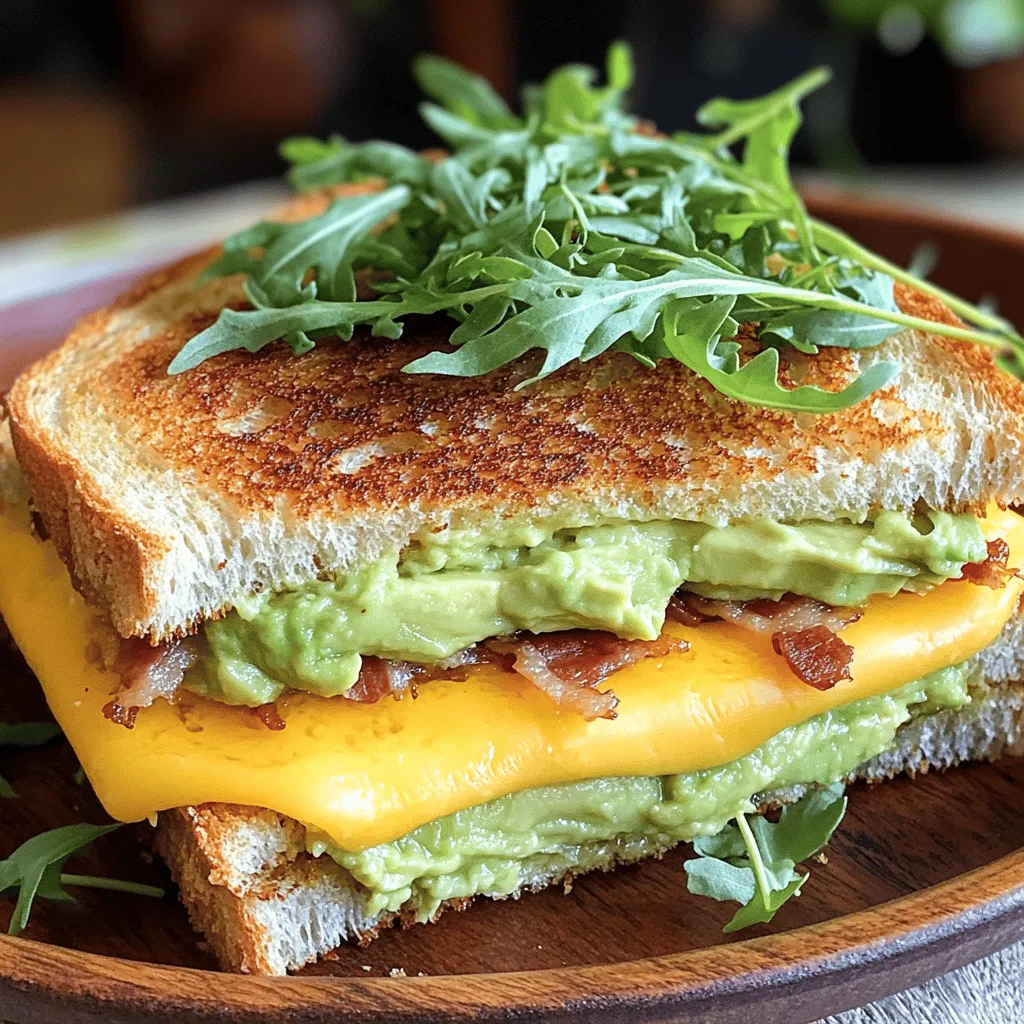 Für das perfekte Avocado Bacon Grilled Cheese Sandwich benötigst du: