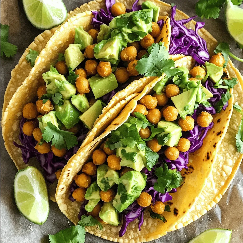 Crispy Avocado Chickpea Tacos Einfaches und Gesundes Gericht
