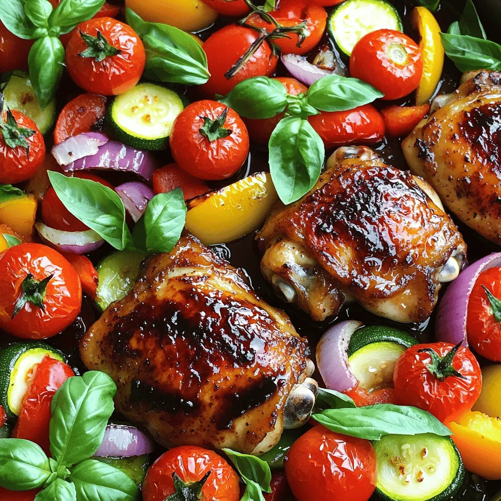 Einfaches One Pan Balsamic Chicken und Veggies Rezept
