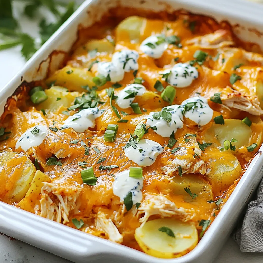 Buffalo Chicken Potato Bake Einfach und Lecker