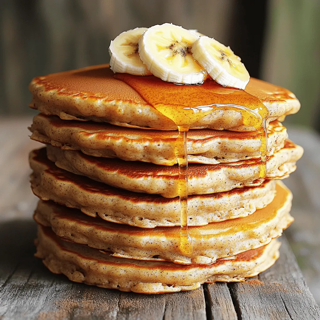 Gesunde Banane-Hafer-Pfannkuchen einfach zubereiten