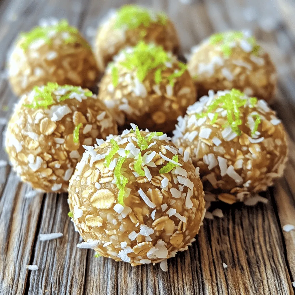 Kokos Limetten Energie Bällchen gesunde Snack-Idee