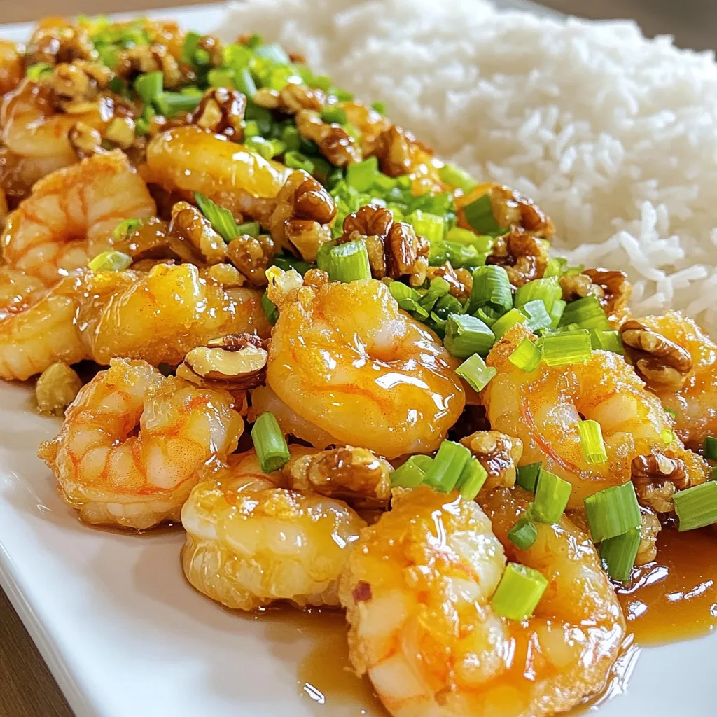 Honey Walnut Shrimp Leckerer Genuss Zuhause