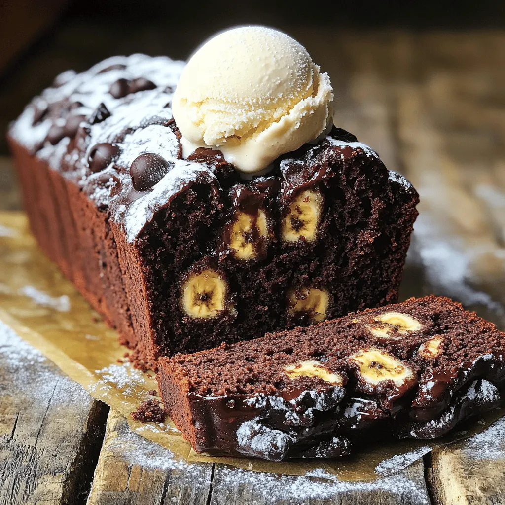 Chewy Double Chocolate Banana Bread Einfaches Rezept