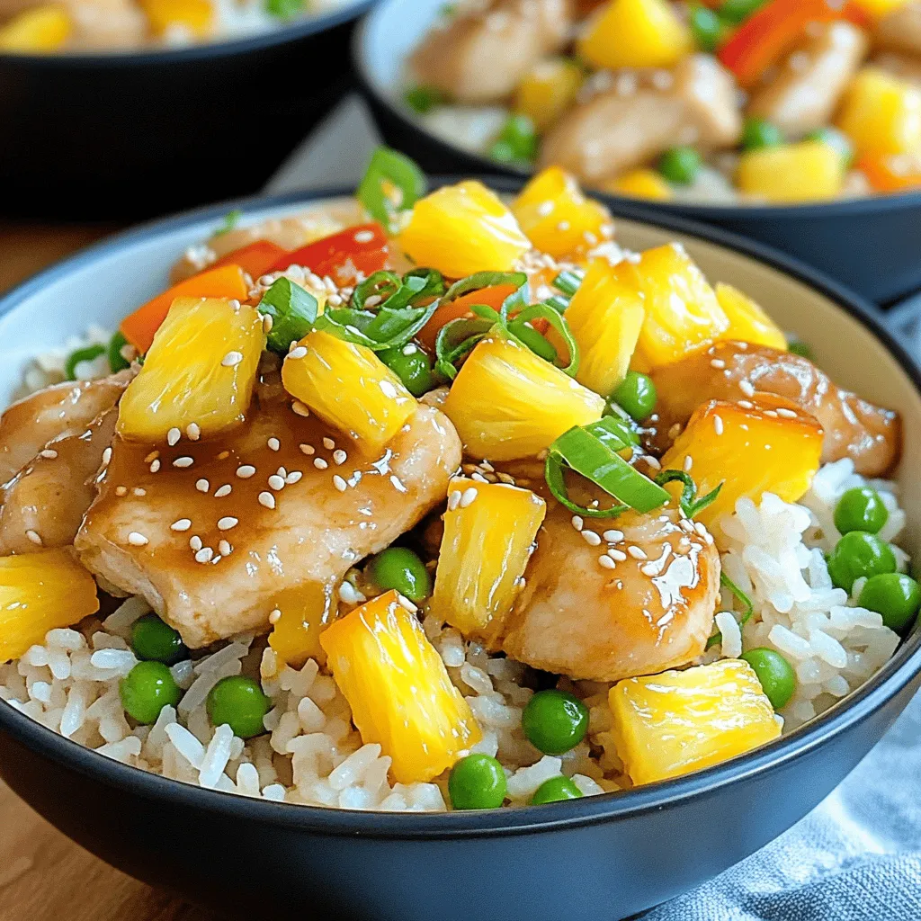 Sweet Pineapple Chicken &#038; Rice Köstliches Rezept