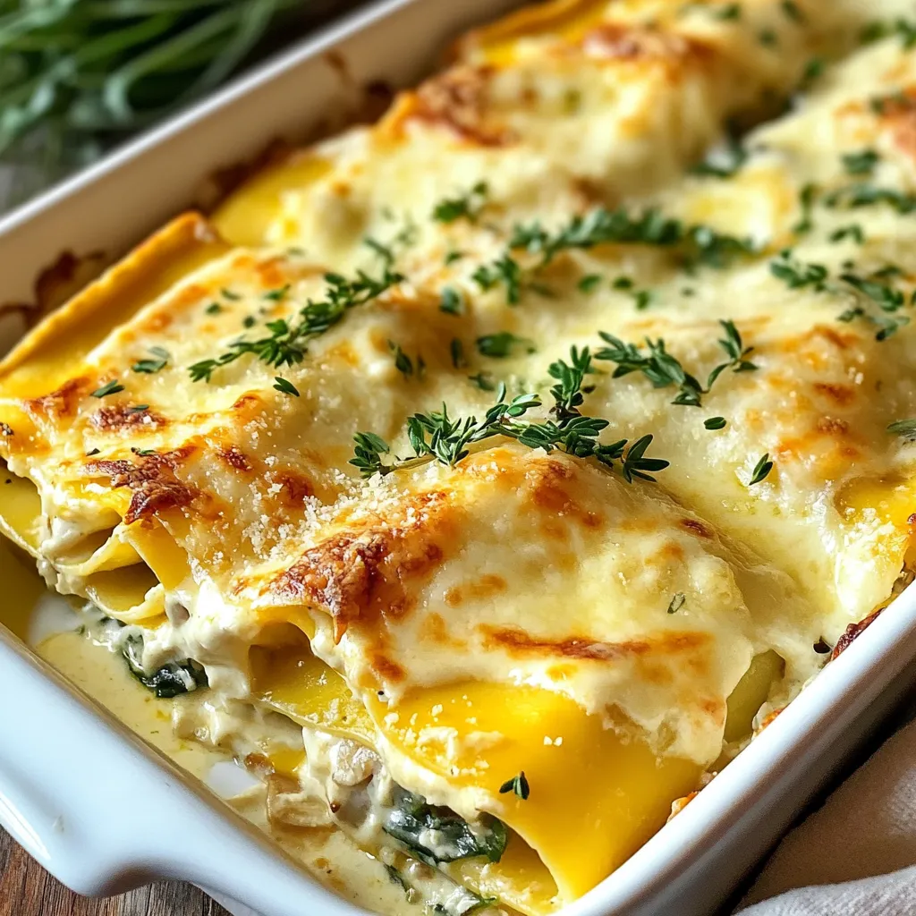 Einfache cremige Pilzlasagne Schnelle und köstliche Mahlzeit