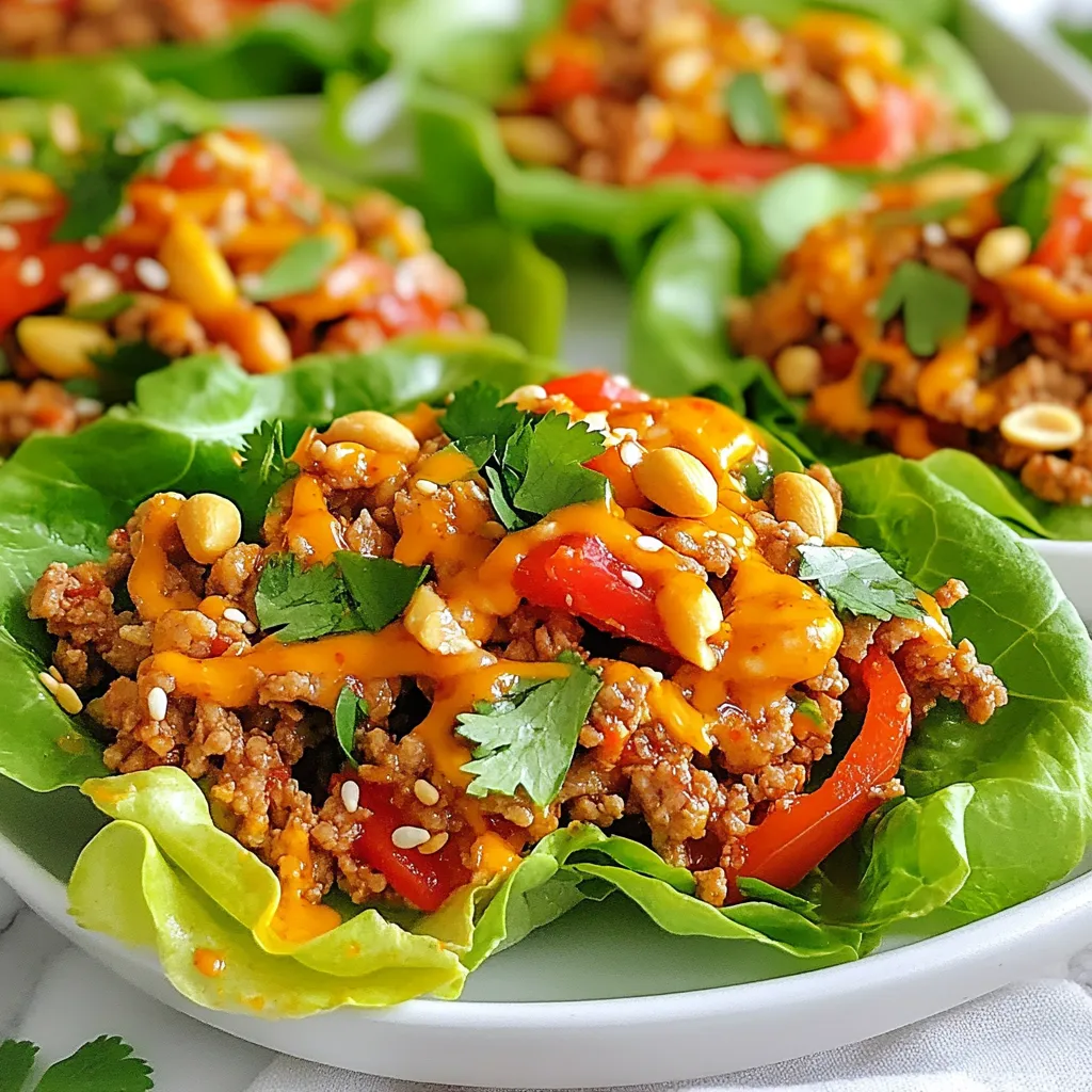 Sinnliche Sweet Chili Chicken Lettuce Wraps Rezept