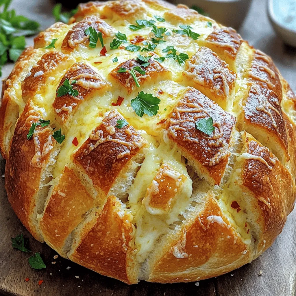Cheesy Pull-Apart Garlic Bread Lecker und Einfach