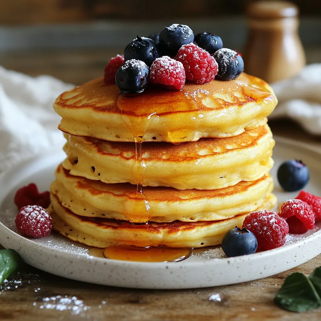 Griechische Joghurt-Pfannkuchen leichte und nahrhafte Idee