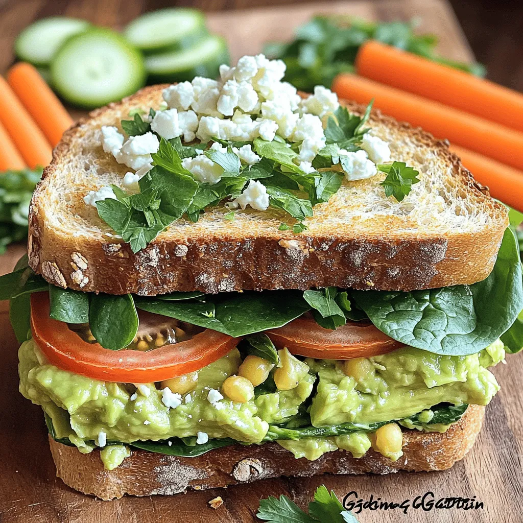 Grünes Göttin Sandwich Kraftvolle Geschmacksexplosion