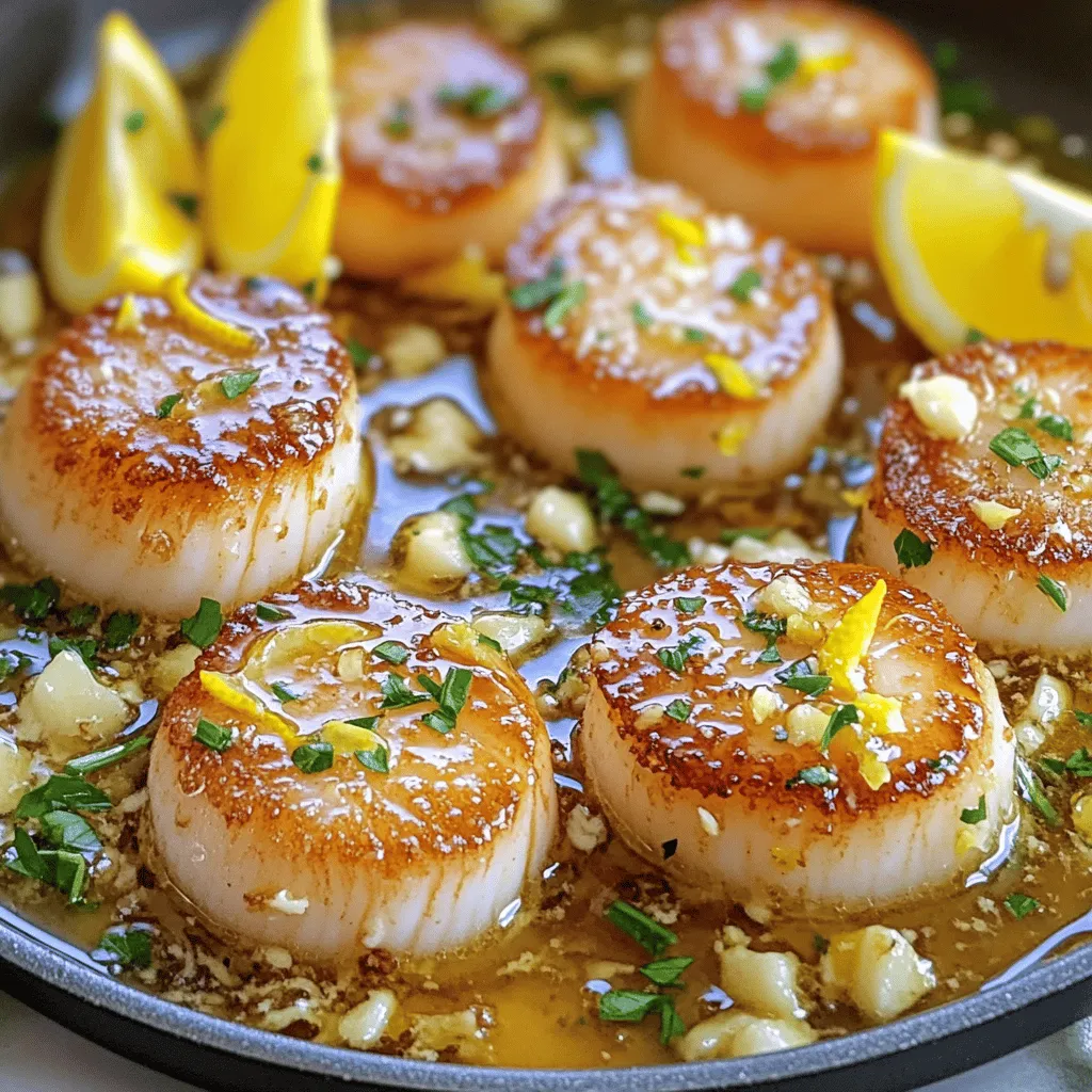 Zitronen-Knoblauch-Butter-Jakobsmuscheln Köstlich zubereiten