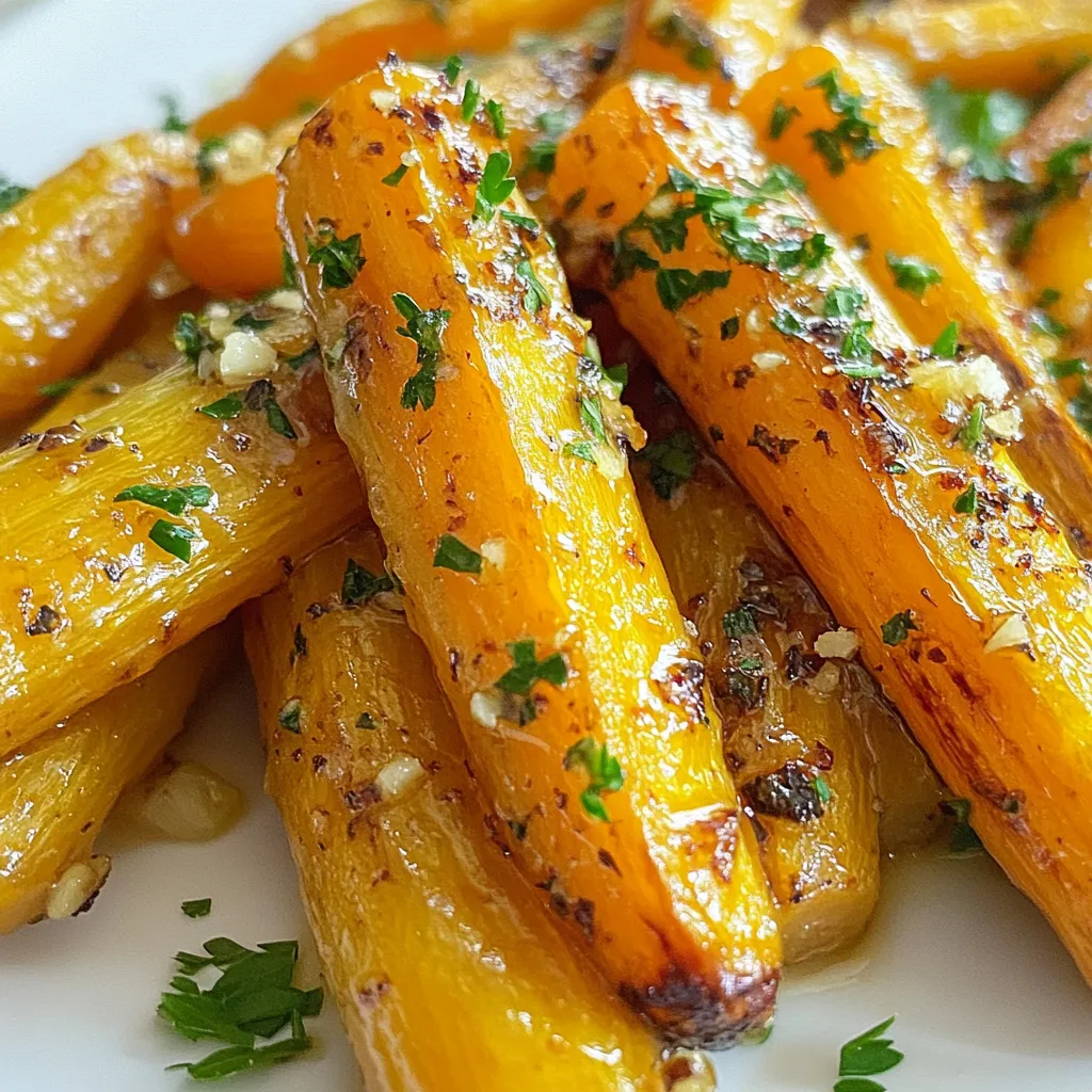 Honey Garlic Roasted Carrots Einfache köstliche Beilage