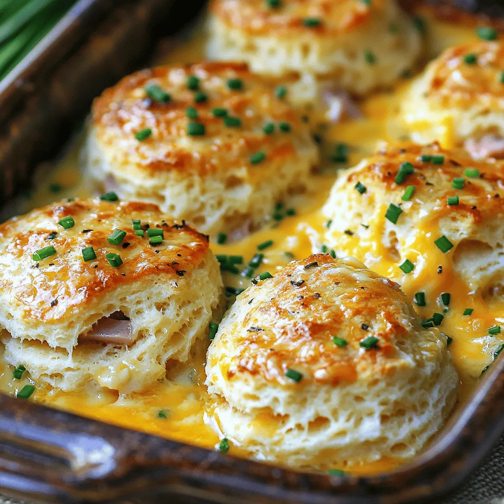 Ham and Cheese Butter Swim Biscuits Genuss Pur