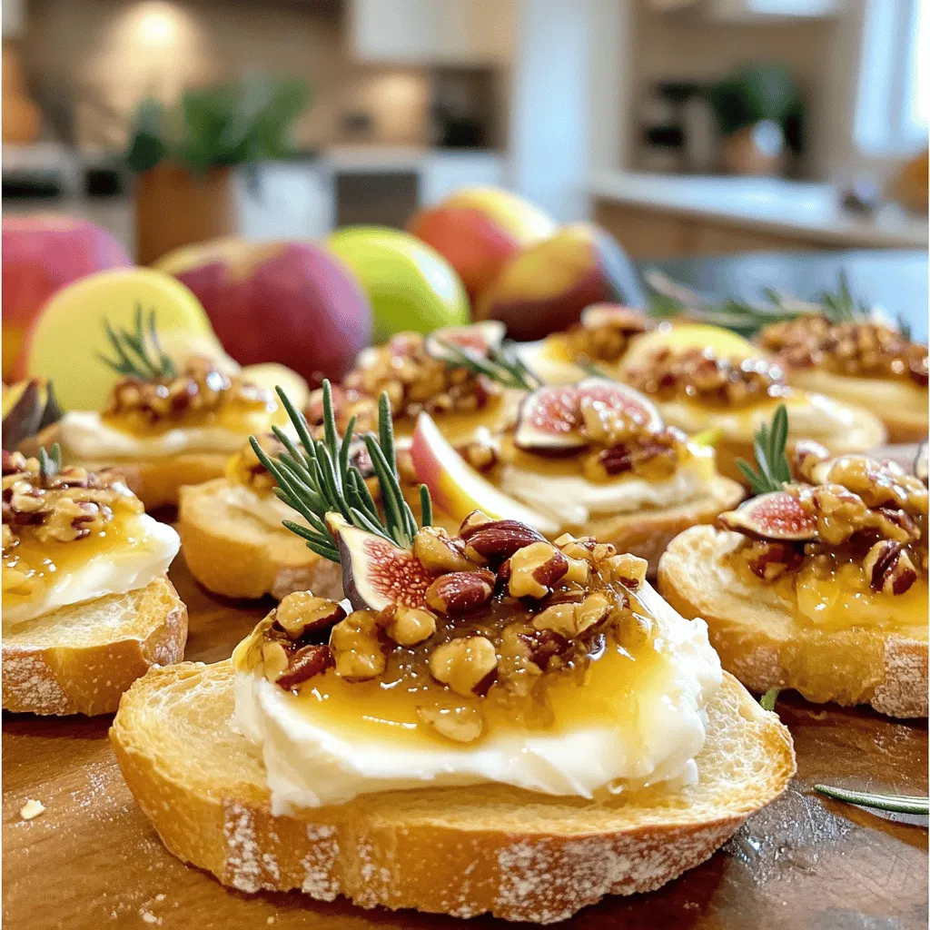 Maple Pecan Brie Crostini Einfaches köstliches Rezept