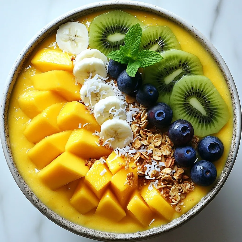 Tropical Mango Smoothie Bowl Frisch und Einfach Zubereiten