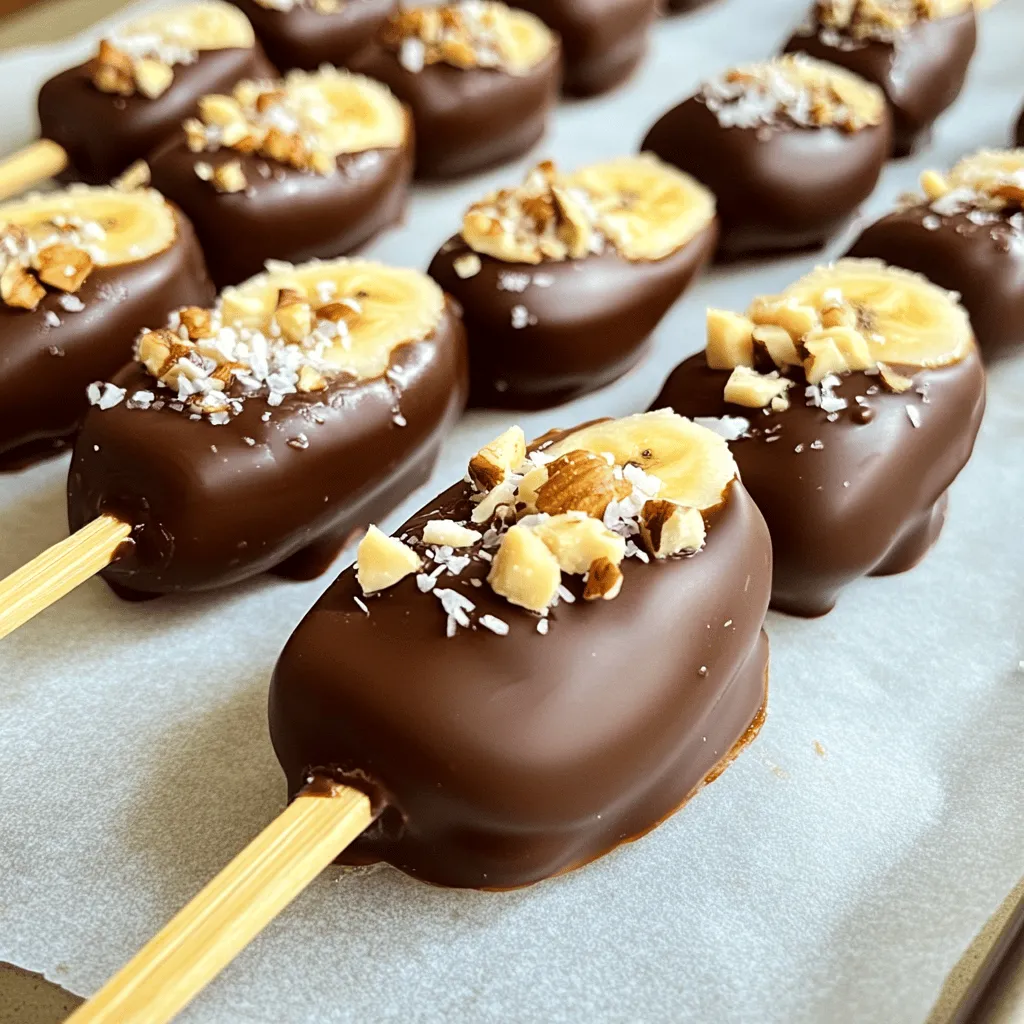 Schokoladen Bananen Pops Einfaches und Leckeres Rezept