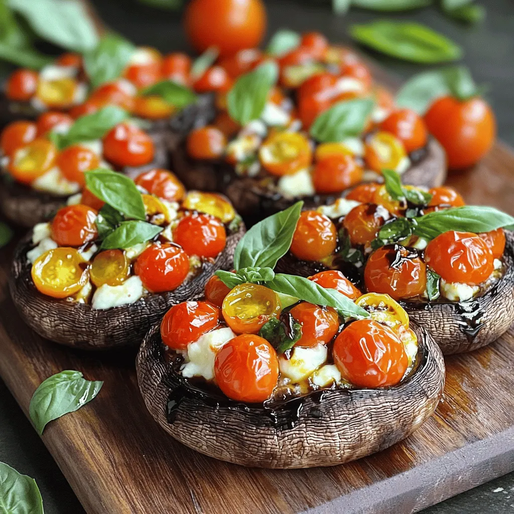 Caprese Stuffed Portobello Mushrooms Einfaches Rezept